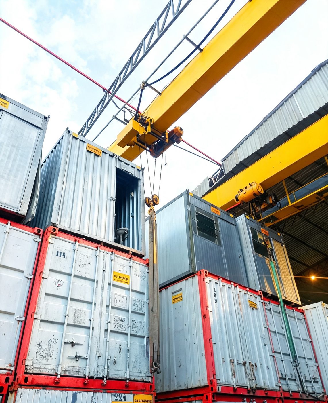 Guindaste pórtico RMG em operação - LC Containers